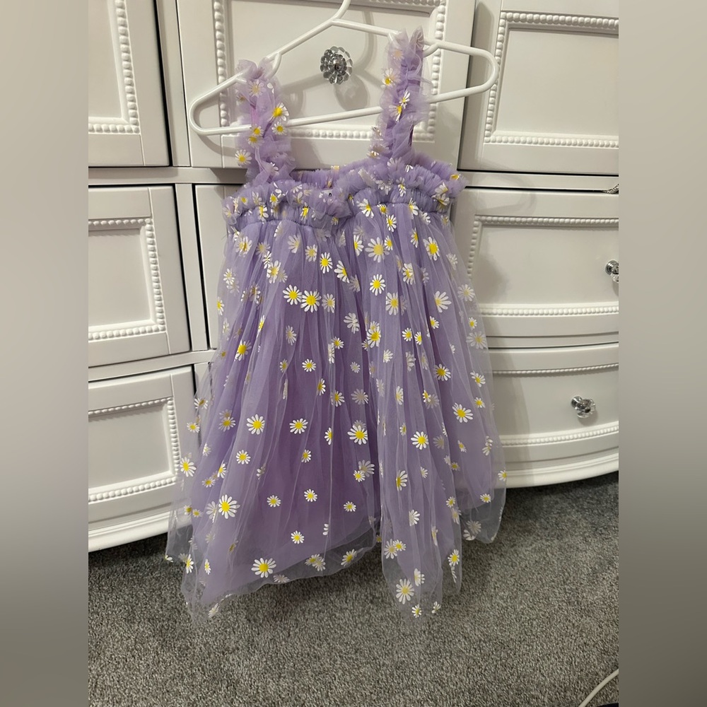 Lola + The Boys Lavender Daisy Tulle Formal Dress